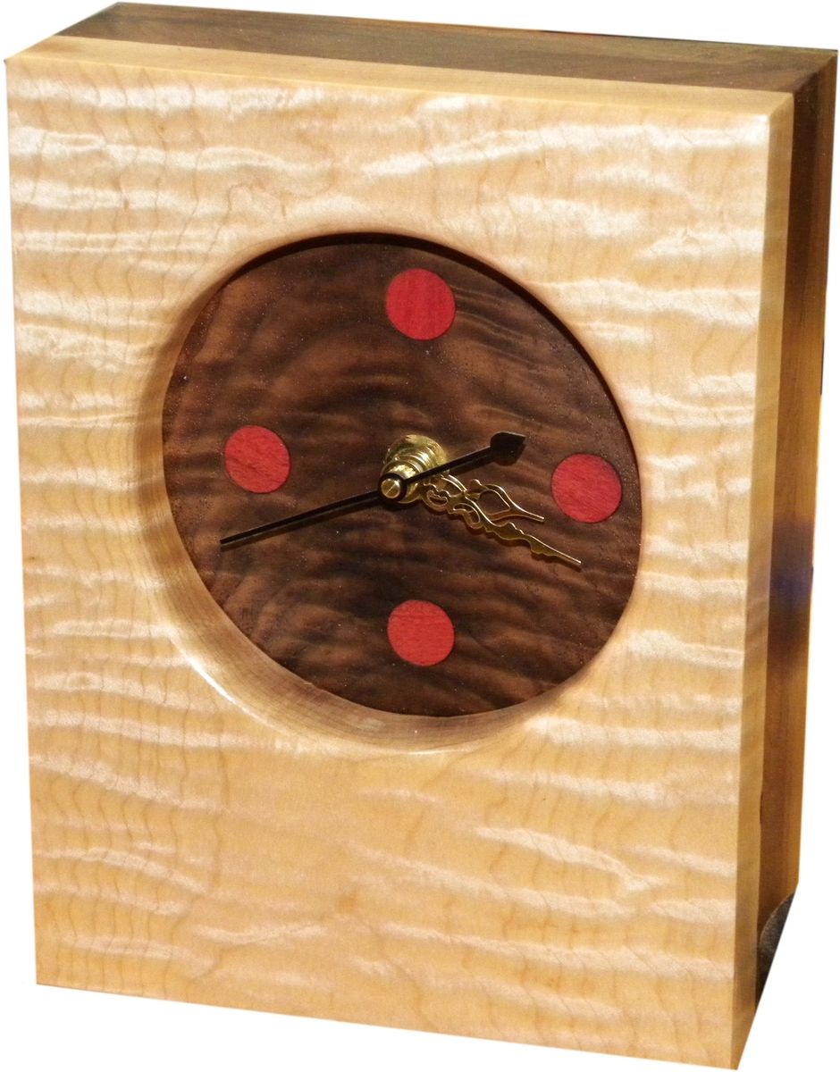 Buy Handmade Exotic Wood Clock, made to order from The Joys Of Wood