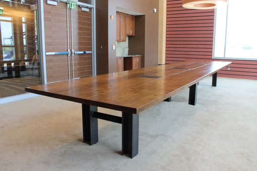 Custom Made Rustic Reclaimed Oak Custom Conference Table