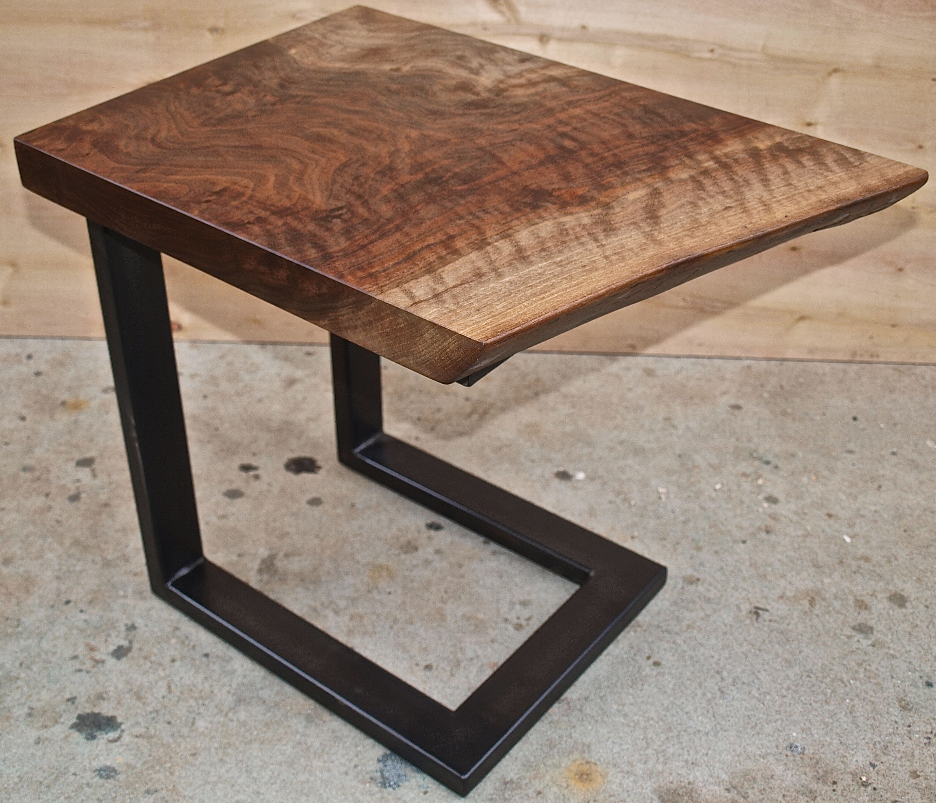 Custom Live Edge Walnut End Table by WITNESS TREE STUDIOS