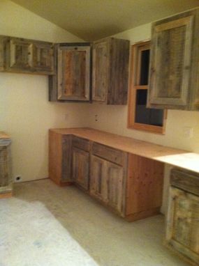 Custom Made Reclaim Cabinets For A Rustic Cabin