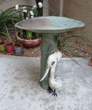 Custom Made Ceramic Sculpted Bird Baths