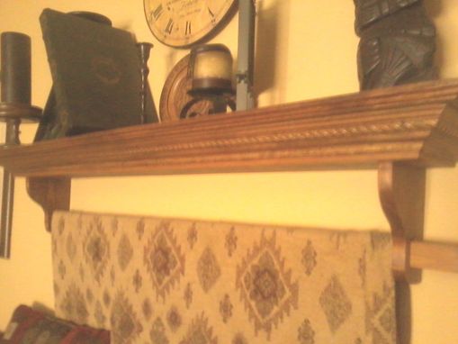 Custom Made Simple And Elegant Mantle Shelf And Quilt Rack