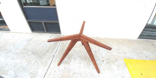 Custom Made Robin’S  Extended Tricky Tripod Table Base For A 54 Inch Diameter Glass Top