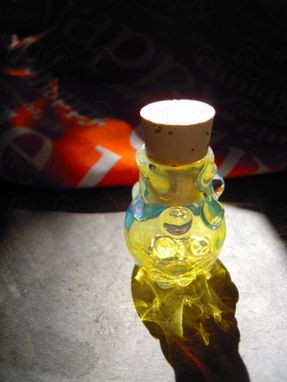 Custom Made 1.5" Micro Cache Glass Vial With Cork - Stash Jar - Herb Jar - Oil, Ashes, Perfume - Silver Fumed