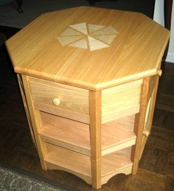 Custom Made Red Oak End Table