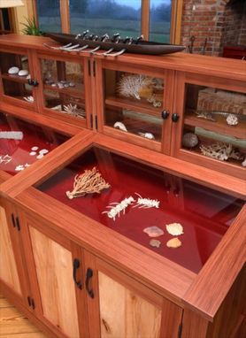 Custom Made Redwood Display Cabinet