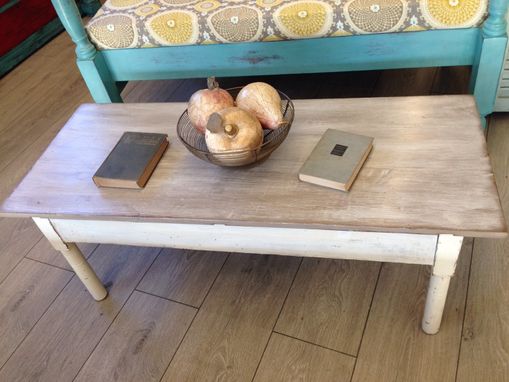 Custom Made Antique Drop Leaf Hand Made Rustic Coffee Table