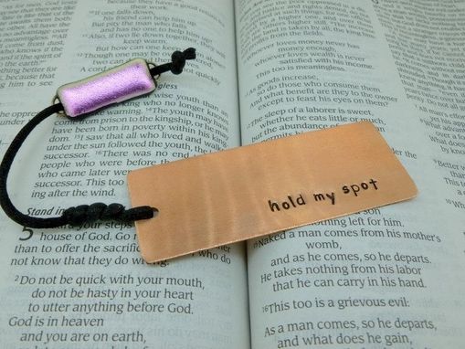 Custom Made Hold My Spot Bookmark With Dichroic Beading