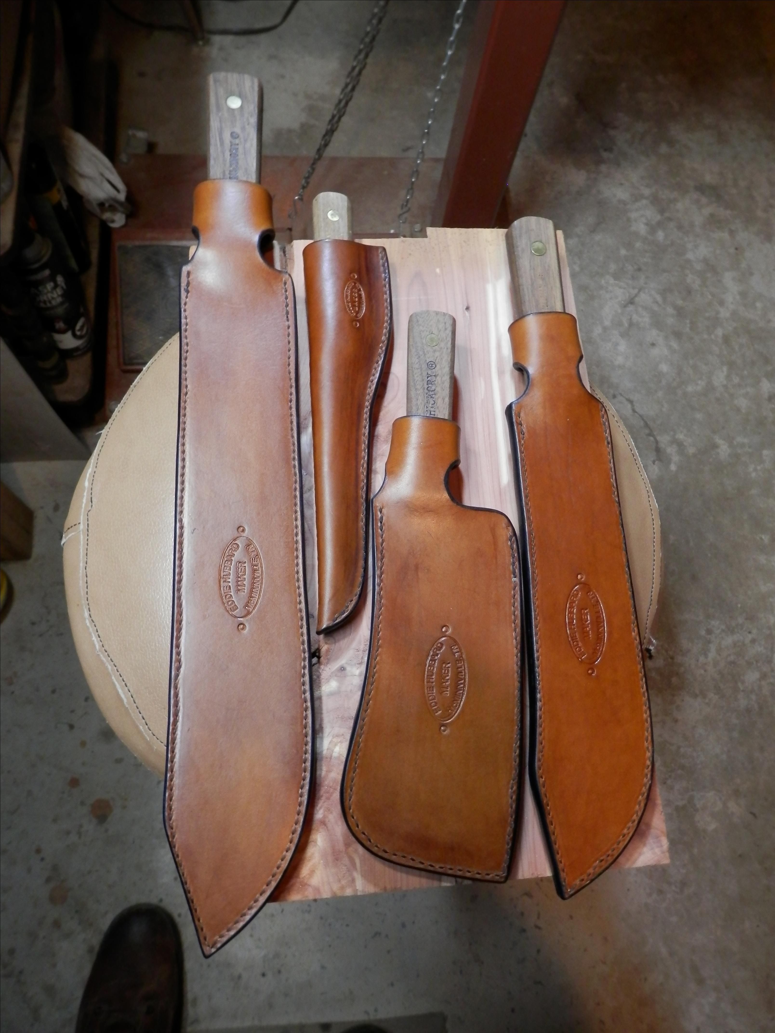 Hand Crafted Custom Handmade Knife Sheaths by Hubbard Leather
