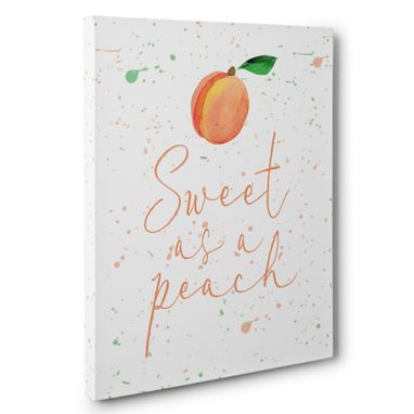 Custom Made Sweet As Peach Canvas Wall Art