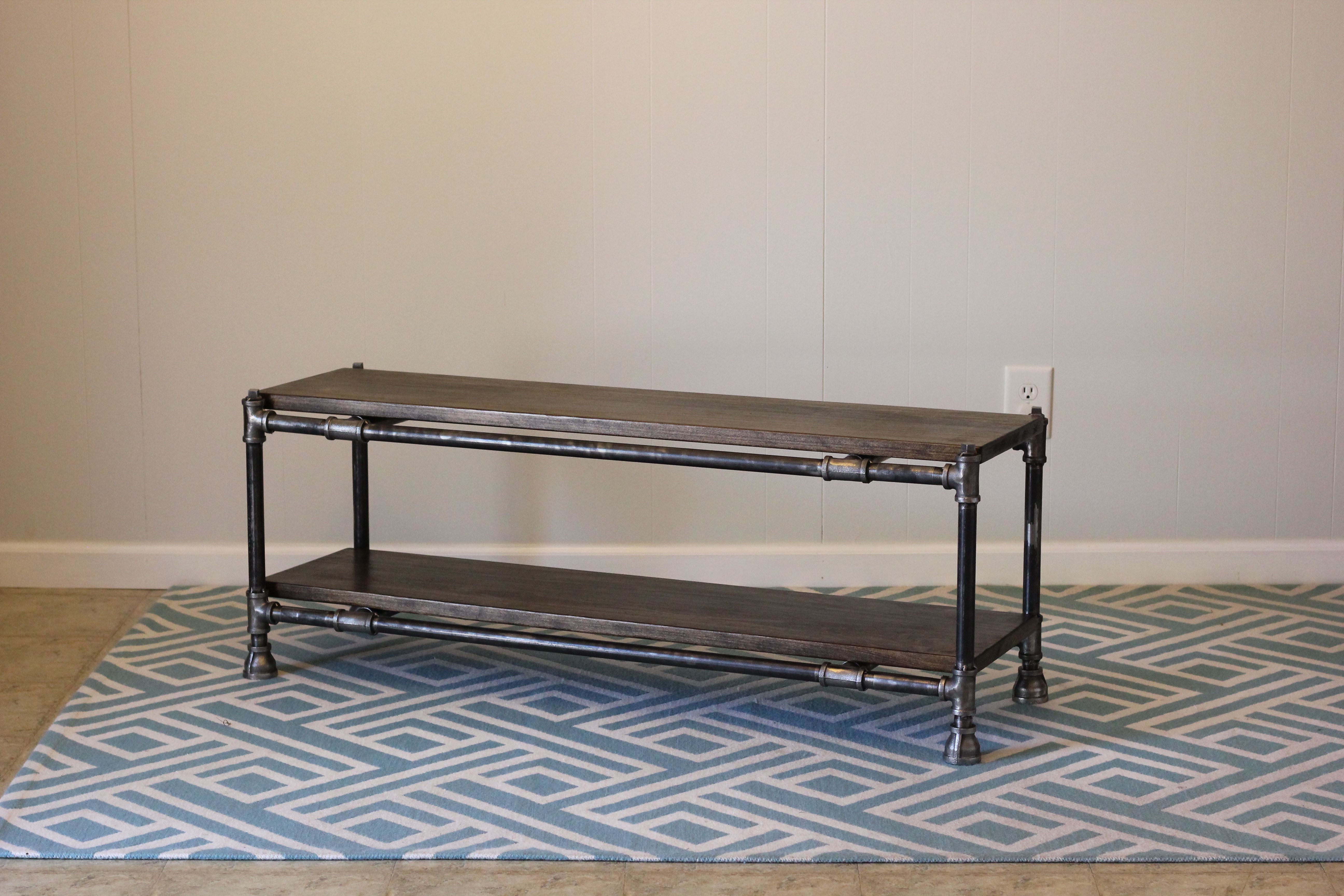 Hand Made Industrial Pipe And Wood Coffee Table by Yoder's Wooded Lot