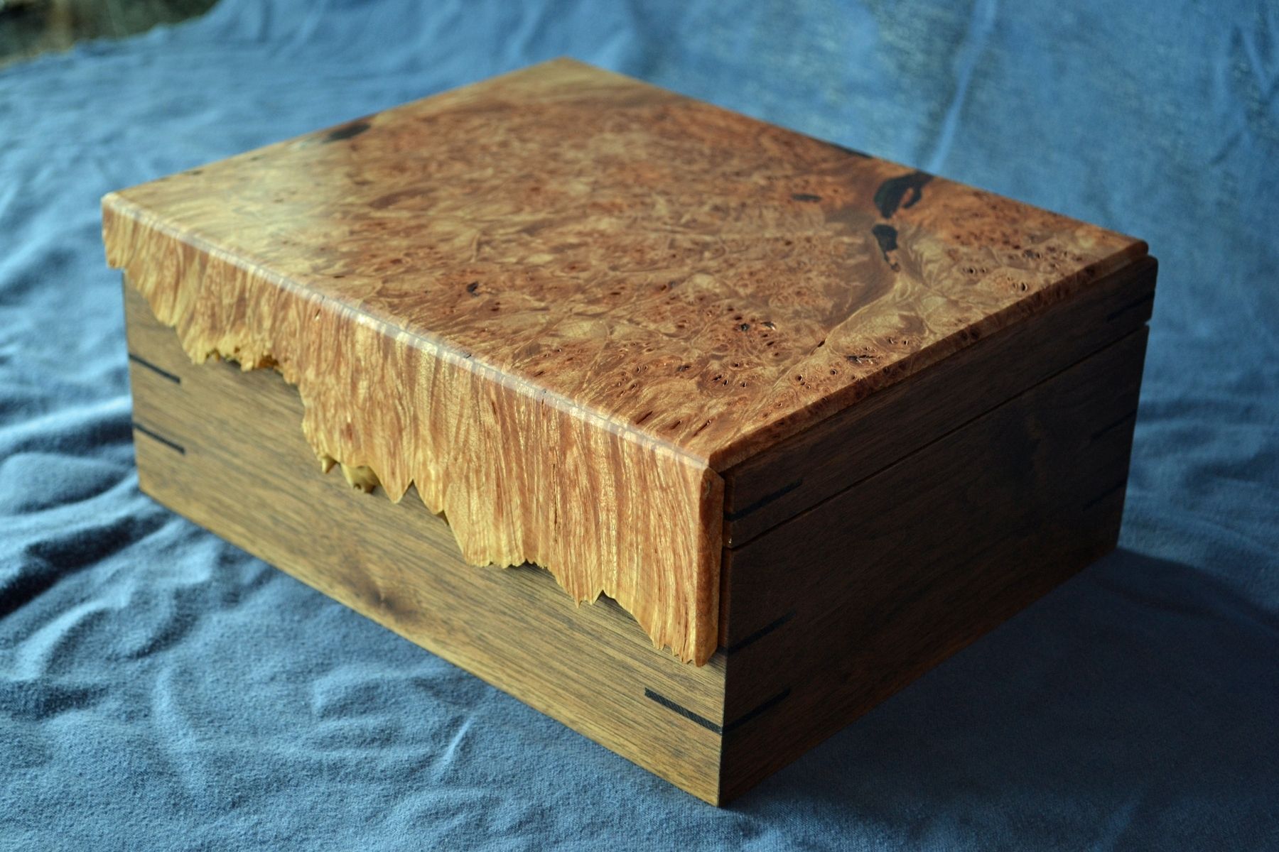 Custom Made Jewelry Box With Maple Burl by Dennis Chenoweth