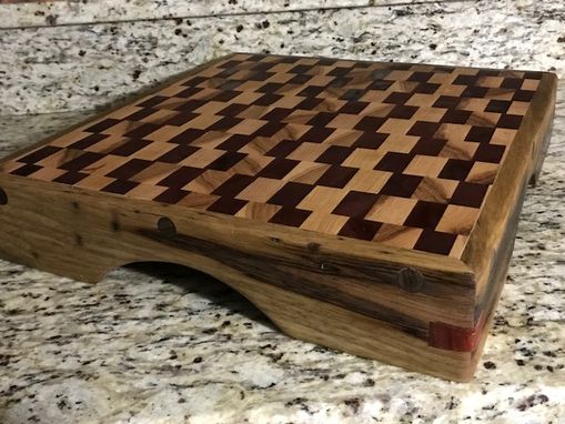 Custom Made Exotic Wood End Grain Cutting Board