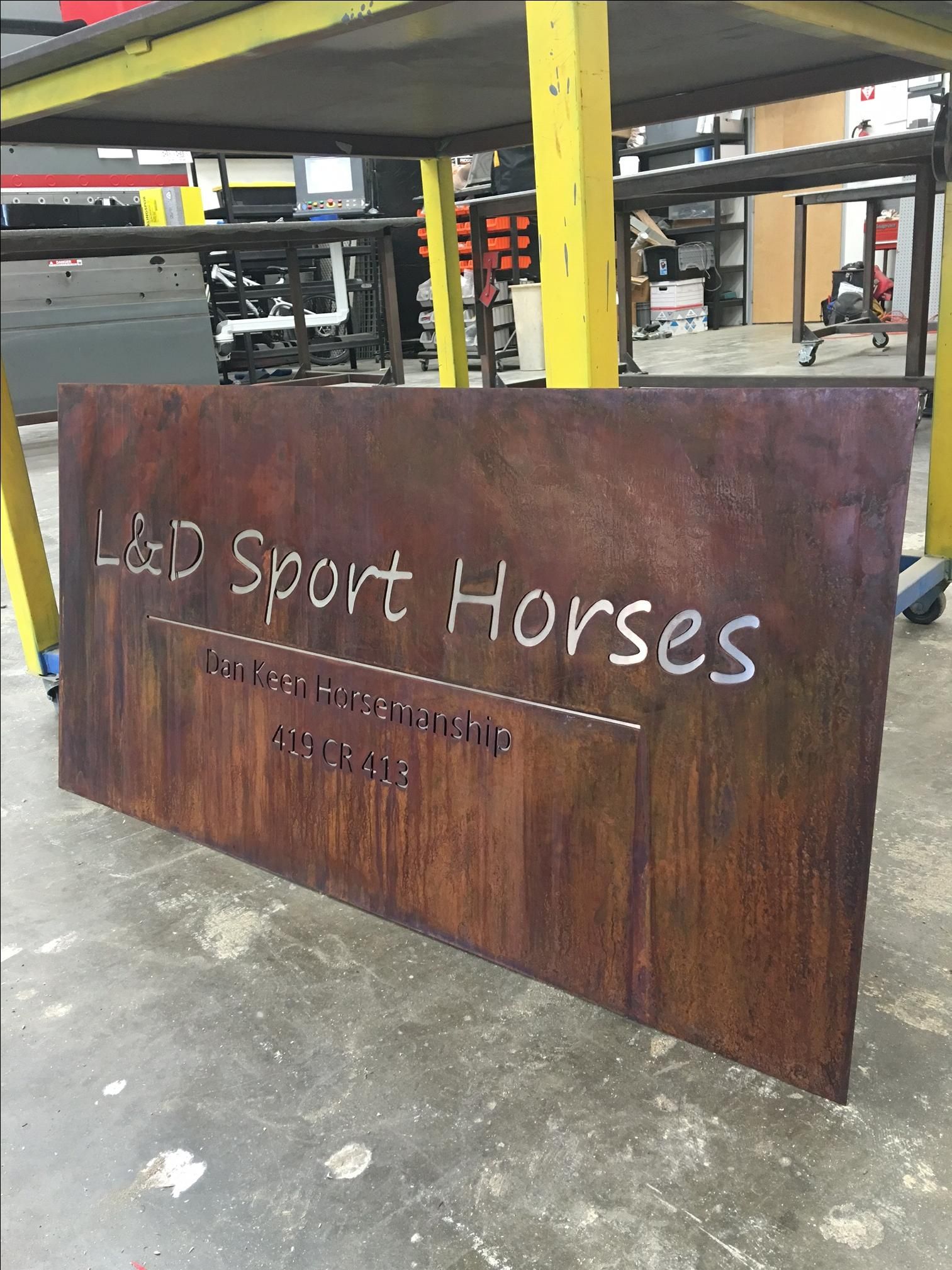 Handmade 33 Rustic Metal Sign With Stainless Steel Back Ground by