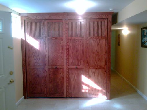 Custom Made Oak Lundry Closet