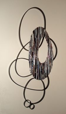 Custom Made Fused Glass Circle Wall Art