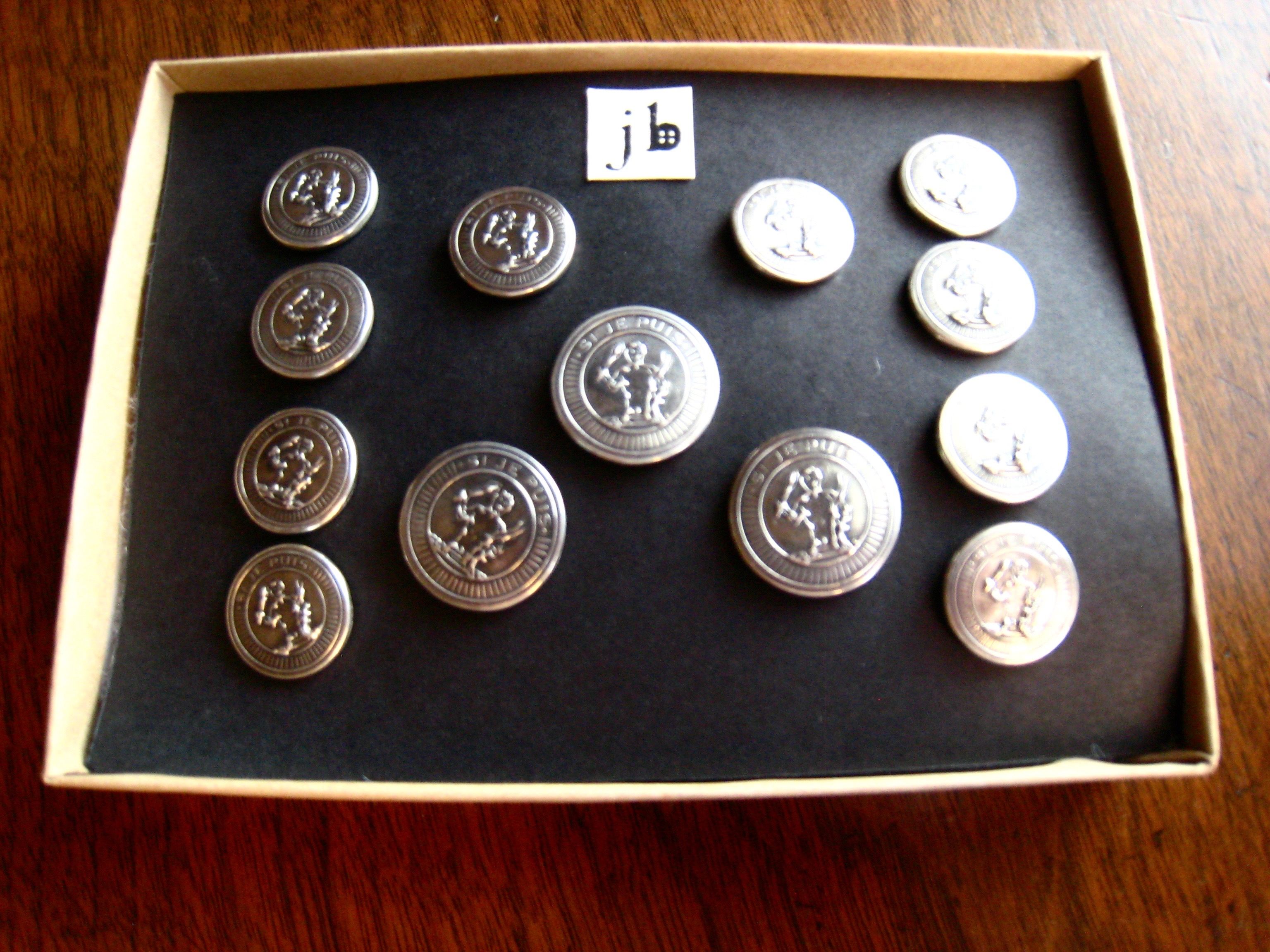 Hand Crafted Set Of Custom Blazer Buttons In Sterling Silver With Your