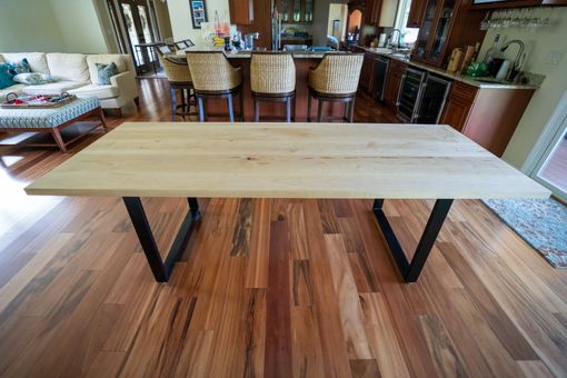 Custom Made Straight Edge Maple Dining Table