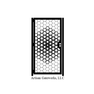 Custom Made Modern Custom Gate - Metatron - Decorative Steel Gate - Geometric Design - Architectural Panel