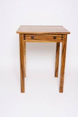 Custom Made Zebra Wood Side Table