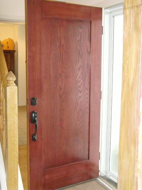 Custom Made Reclaimed Sycamore And Oak Door
