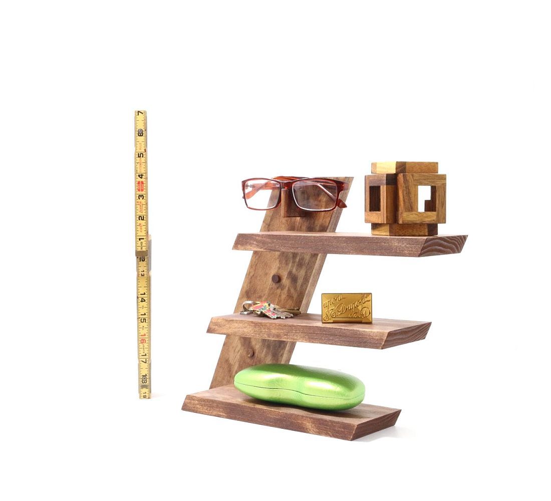 Buy Handmade Woodwarmth Valet Stand Phone Holder Keys Holder Shelf, made to order from