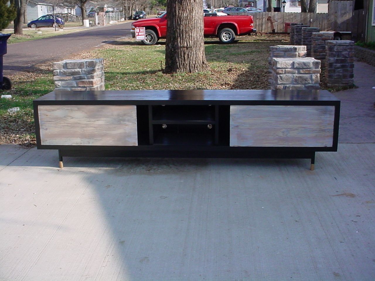 Custom Tv Console, Media by The Stockton Mill