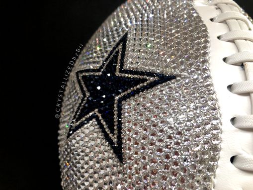 Custom Made Any Team Crystallized Football Full Game Size Nfl Bling Genuine European Crystals Bedazzled