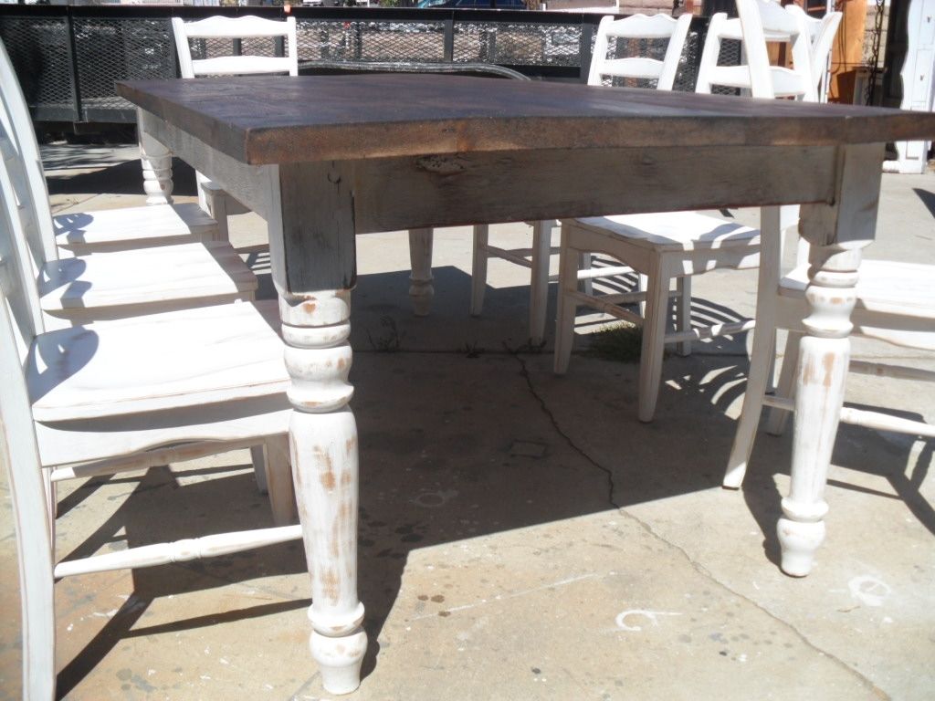Hand Crafted Reclaimed Wood Dining Table And Chairs Custom Made In