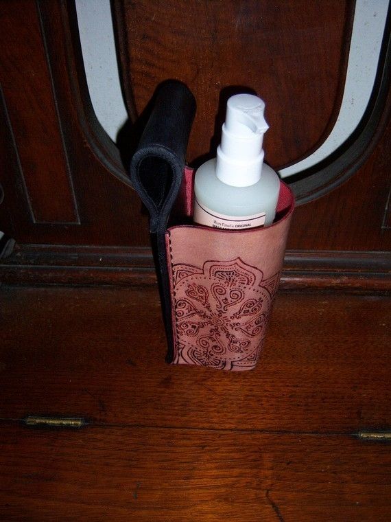 Hand Crafted Massage Lotion Holster W/ Leather Belt And Buckle by