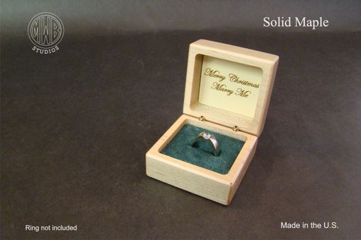Custom Made Christmas Ring Box With Free Shipping And Engraving.