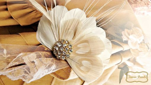 Custom Made Wedding Bridal Feather Fascinator