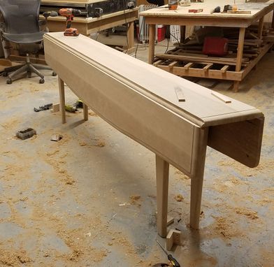 Custom Made Narrow Drop Leaf Console That Expands To A Full Size Dining Table