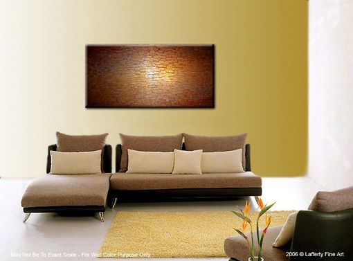 Custom Made Abstract Painting, Gold Original Art, Palette Knife, Textured Impasto, By Lafferty Art - 48x24