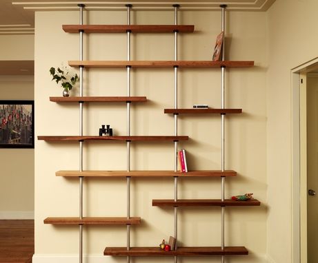 Mid Century Room Divider >> Custom Oak And Aluminum Adjustable Shelving Unit by Anand ... Mid Century Room Divider >> Custom Oak And Aluminum Adjustable Shelving Unit by Anand ...