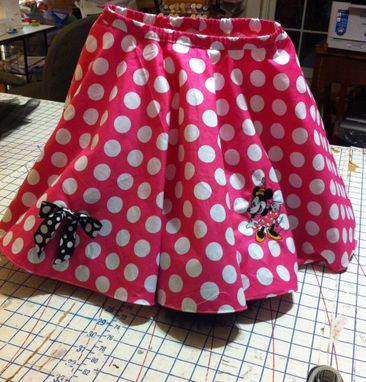 Custom Made Minnie Mouse Poodle Polka Dot Skirt