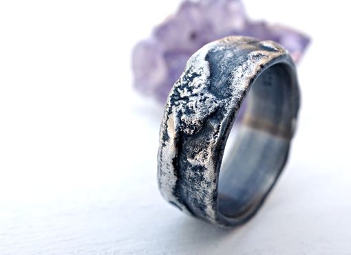 molten silver ring richly structured unique mens ring alternative wedding band silver - Mens Unique Wedding Ring molten silver ring richly structured unique mens ring alternative wedding band silver - Mens Unique Wedding Ring