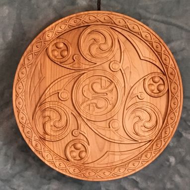 Custom Made Book Of Kells Wood Carved Wall Art