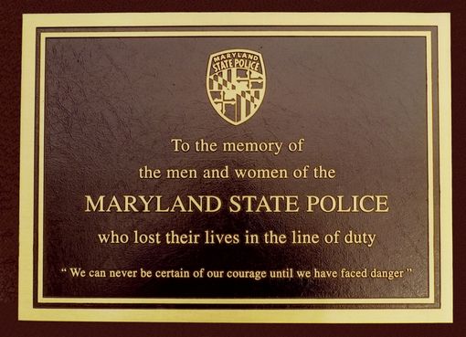 Custom Made Commemorative Plaque