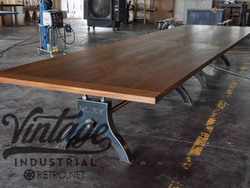 Custom Made Vintage Industrial Hure Conference Table