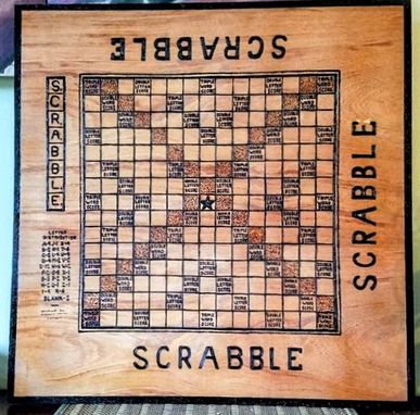 Custom Made Wood Scrabble Board, Custom Scrabble Board, Scrabble Board, Wood Board Games
