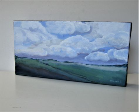 Custom Made Original Impressionist Acrylic Landscape Painting, 12" X 1 1/2" X 6"