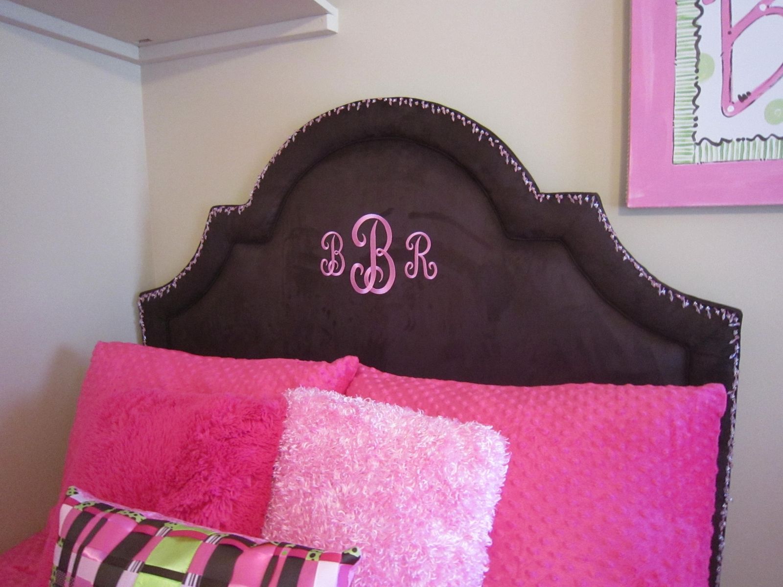 Monogram clearance headboard pillow