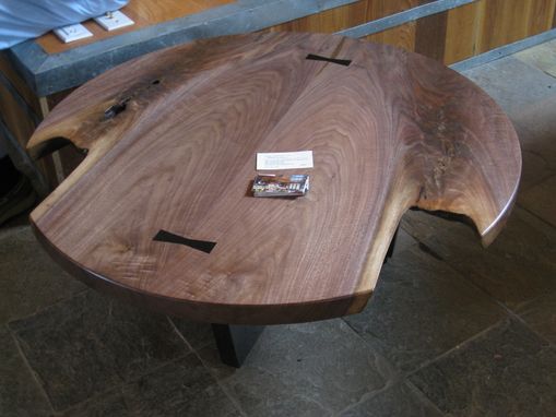 Custom Made For Sale Walnut Book Match Coffee Table, Ready For Pick Up