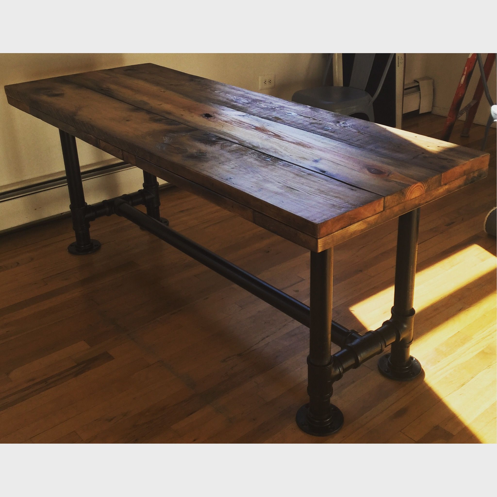A Hand Made Reclaimed Scaffolding Planks Dining Table A Hand Made Reclaimed Scaffolding Planks Dining Table To Order From The Small Wood Llc Custommade