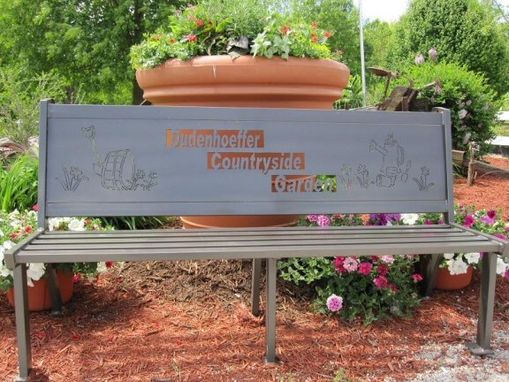 Custom Personalized Steel Bench by Hooper Hill Custom