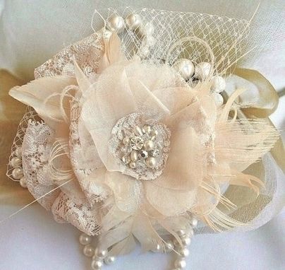 Custom Made Blush Wedding Flower Headpiece