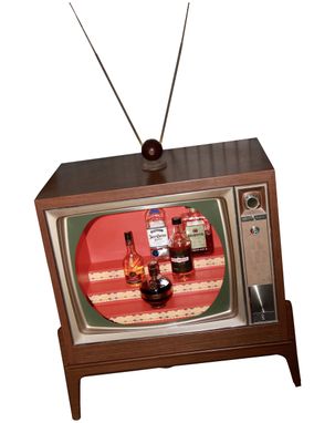 Custom Made Vintage Tv Bar