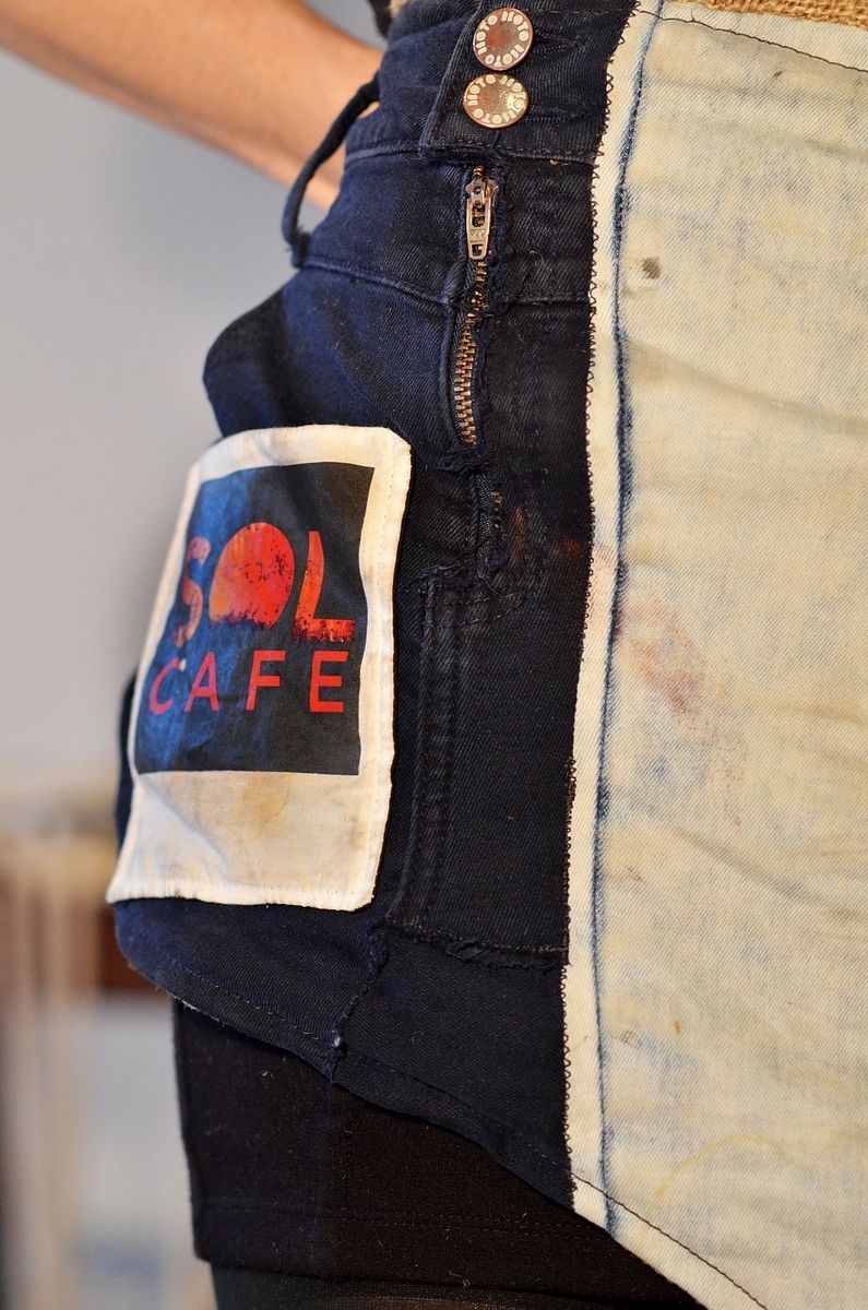 Hand Made Reversible Upcycled Denim & Feed Sack Apron by Missbeat ...