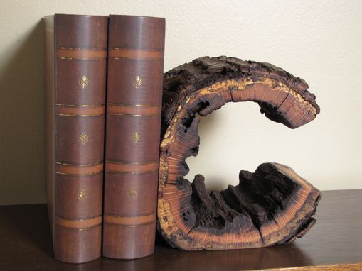 Custom Made Hollow Log Letter "C" Bookend